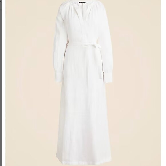 White cabana linen dress - Picture 3 of 3